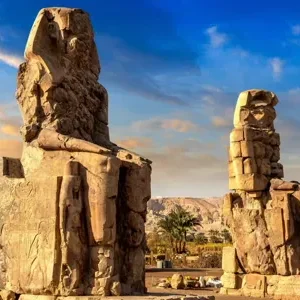 Colossi of Memnon in Luxor – ancient statues on the West Bank, Egypt