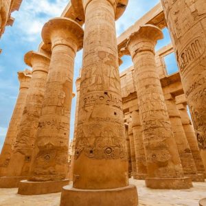 Luxor East Bank Private Tour – Hypostyle Hall columns at Karnak Temple Egypt
